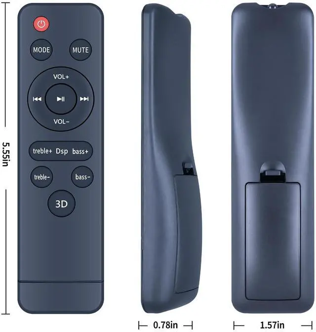 Alt view image 4 of 6 - New Replacement Remote Control for Geoyeao 32 Inch 2.2CH Home Theater Audio Soundbar, Bass Speakers with Dual Subwoofer 3D Surround Sound System