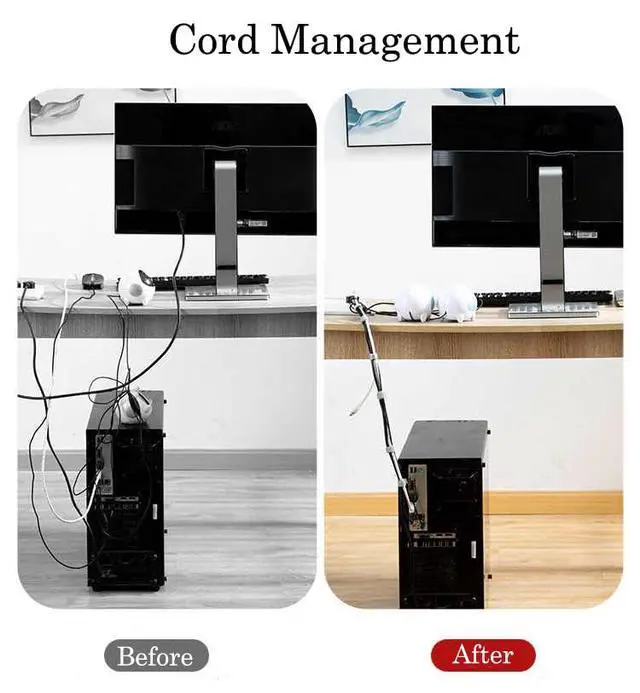 Alt view image 2 of 5 - 1/2 Inch Hook and Loop Roll Reusable Cable Ties Cable Management Straps Cord Organizer Double-Sided Heavy Duty Strips Black Cord Wrap for Computer Home Office Date Center (Black, 1/2inch 54Yards)