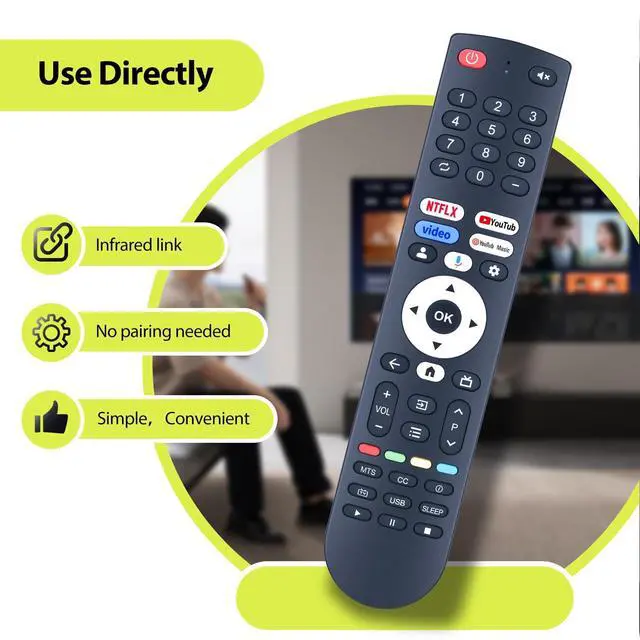 Alt view image 2 of 7 - Replacement Voice Remote Control for FPD Canvas Series 4K UHD LED TV CG50-C3 CG55-C1 CG65-C3 CG75-C3 CG43-C3 with Smart Google