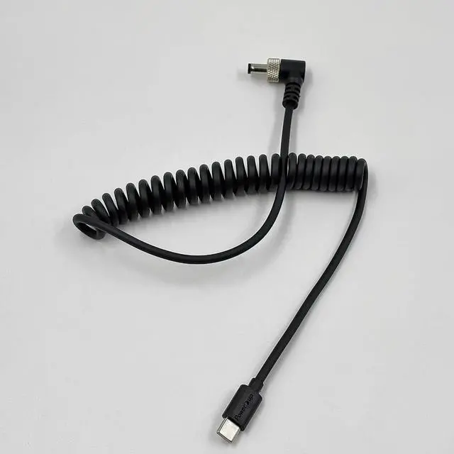 Alt view image 6 of 6 - USB C Type C PD to DC 5.5 2.5mm Right Angle Locking Fast 12V Coiled Power Cable with Indicator Suitable for Atomos Ninja V/Shogun, PIX-E5/E7, Hollyland Mars, SmallHD, Blackmagic, Video Monitors, 59