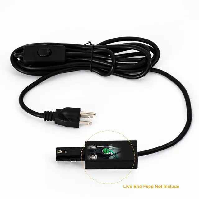 Alt view image 3 of 4 - Track Lighting Plug Cord 10FT Black, 3 Prong