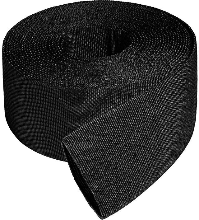 Main image of 2.5" ID Nylon Protective Hose Sleeve, Nylon Protective Sleeve Nylon Protective Sheath Nylon Cable Cover for Welding Torch Hydraulic Hose, 25' Length, Black