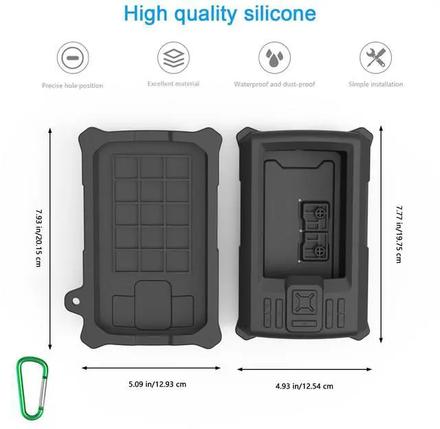 Alt view image 2 of 7 - Fish Finder Protective Silicone Skin Cover Compatible with Garmin Striker Vivid 5cv Fishfinder and Garmin Striker 5cv, Black Silicone Cover with Installation Case, Marine Navigation Accessory