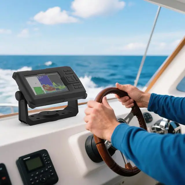 Alt view image 7 of 7 - Fish Finder Protective Silicone Skin Cover Compatible with Garmin Striker Vivid 5cv Fishfinder and Garmin Striker 5cv, Black Silicone Cover with Installation Case, Marine Navigation Accessory