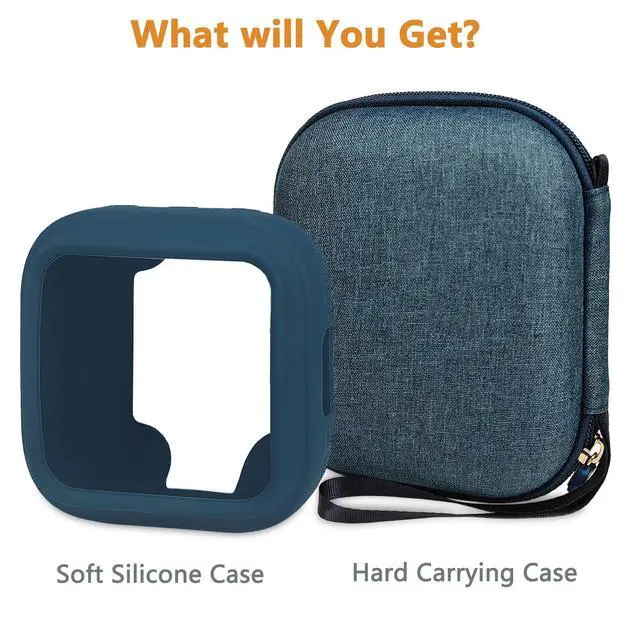 Alt view image 3 of 7 - Protective Case for Anker Soundcore Boom Go 3i Bluetooth Speaker, | Hard Carrying Case and Silicone Cover for Soundcore Boom Go 3i Speaker Accessories (Blue Case)