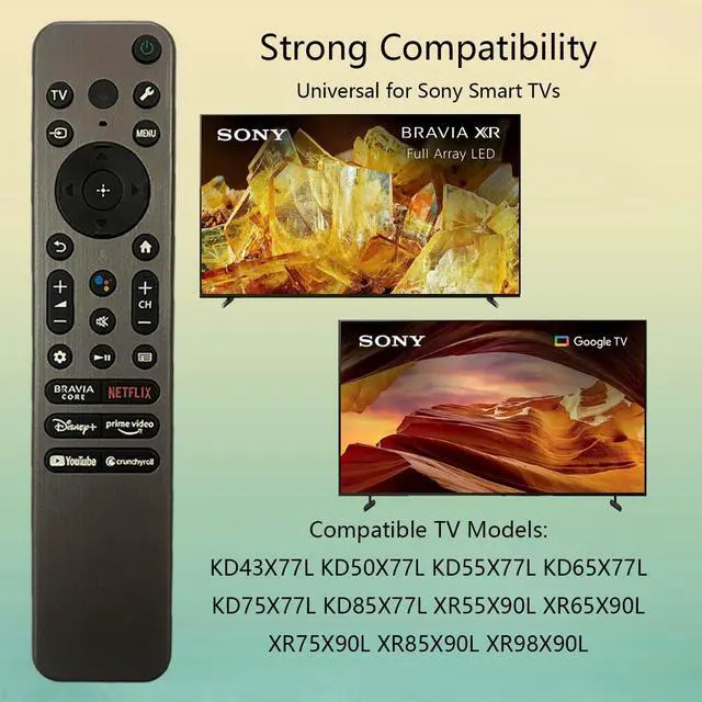 Alt view image 5 of 6 - RMF-TX910U Voice Remote Control Replacement for Sony X77L X90L Smart TV RMF-TX810U KD-43X77L KD50X77L KD-55X77L KD-65X77L KD-75X77L KD-85X77L XR-55X90L XR-65X90L XR-75X90L XR-85X90L XR-98X90L