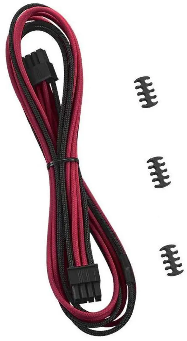 Main image of E-Series Classic ModMesh Sleeved 8-pin PCI-e Cable for EVGA G/G+ / P/P+ / T (Black + Red, 60cm)