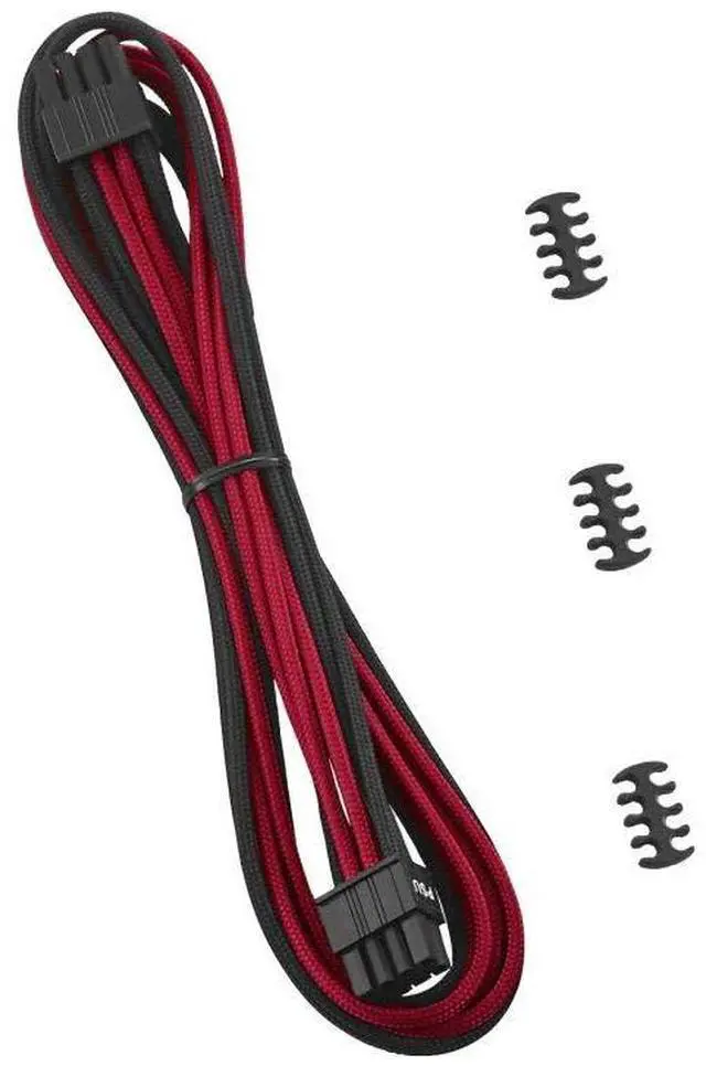 Main image of E-Series Classic ModFlex Sleeved 8-pin PCI-e Cable for EVGA G/G+ / P/P+ / T (Black + Red, 60cm)