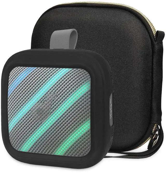 Main image of Protective Case for Anker Soundcore Boom Go 3i Bluetooth Speaker | Hard Carrying Case and Silicone Cover for Soundcore Boom Go 3i Speaker Accessories (Black Case)
