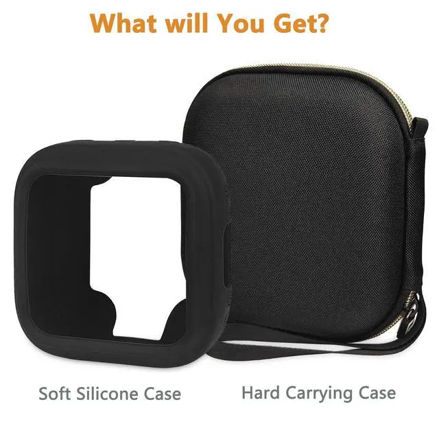 Alt view image 3 of 7 - Protective Case for Anker Soundcore Boom Go 3i Bluetooth Speaker | Hard Carrying Case and Silicone Cover for Soundcore Boom Go 3i Speaker Accessories (Black Case)