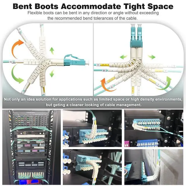 Alt view image 2 of 6 - Tighter Bend Radius Multimode Duplex OM3 Fiber Cable 15 Feet / 5m (40Gb 10Gb, LC to LC, 50/125 Fiber Optic Cable, Fiber Patch Cable)