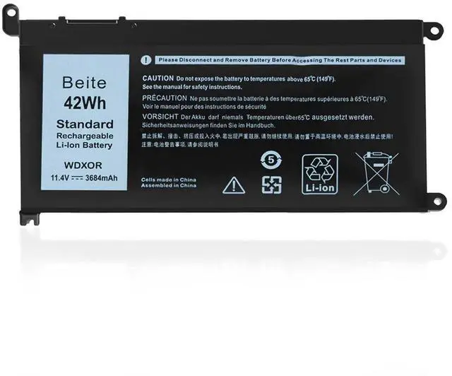 Main image of WDX0R fits Dell Inspiron 13 15 5000 7000 Series 5570 7579 5567 5379 5579 7573 7378 5378 3780 3790 5565 5765 5770 7368, Latitude 3189 3390 P69G 3CRH3 Laptop Battery