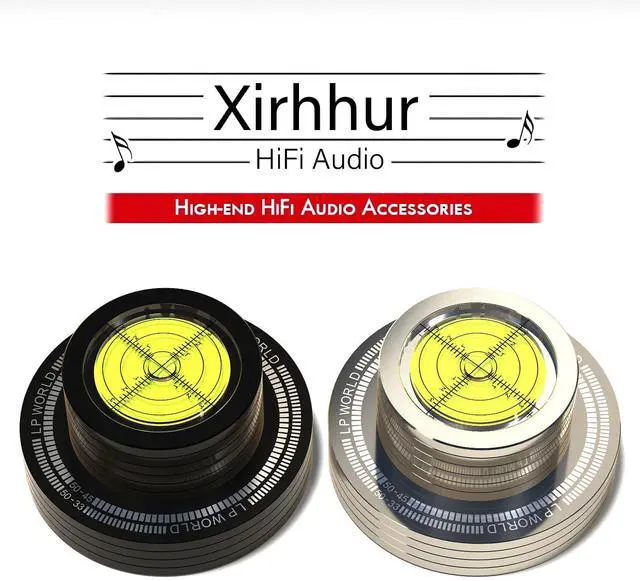 Alt view image 3 of 6 - Record Weight Stabilizer 50HZ 300g disc stabilizers Turntable Weight Vinyl Weight with bubbel Leveling (Black)