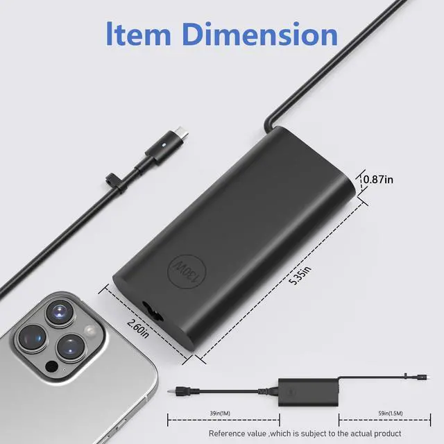 Alt view image 4 of 7 - 130W USB C Type C AC Adapter for DELL Precision AC Charger DA130PM170 | Precision 3551 3560 3561 3570 3571 5470 5550 5560 5570 5750 5760 5770