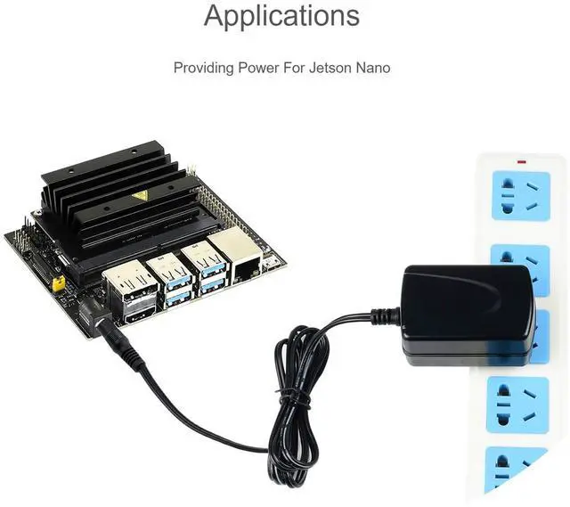 Alt view image 5 of 5 - Power Supply for Jetson Nano,100-240V 0.8A AC to DC 5V 4A Power Adapter Converter for Jetson Nano, DC Jack Output OD 5.5mm ID 2.1mm