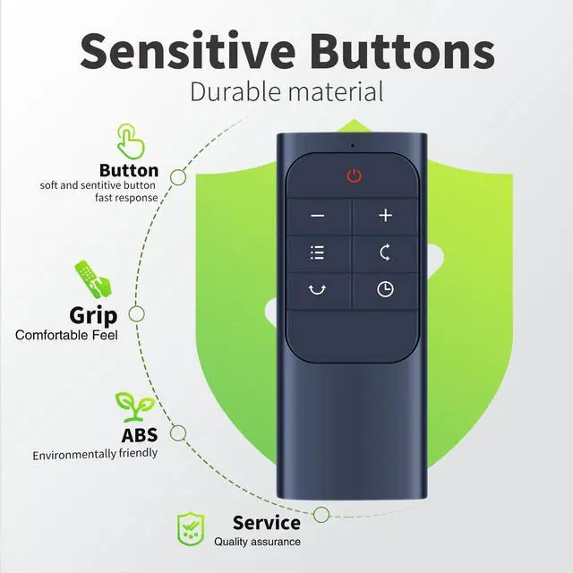 Alt view image 5 of 7 - Remote for DREO DR-HAFO04S/DR-HPF004S/PolyFan 513S/715S Tower Fan | Easy pairing,Responsive control,For DR-HPF002 DR-HAF003S DR-PF002