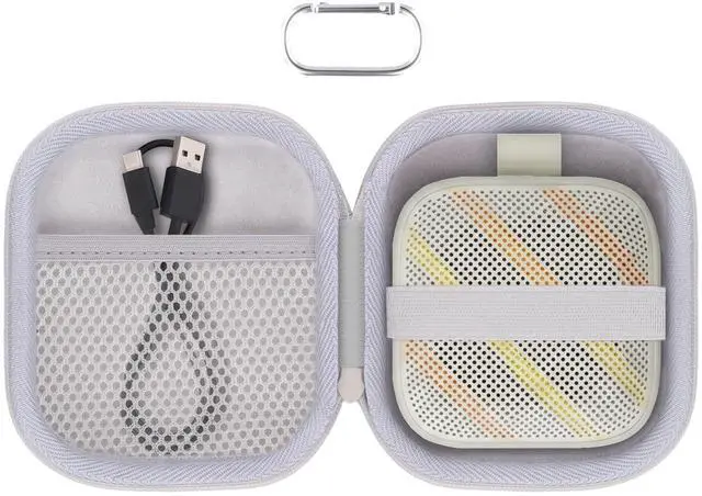 Main image of for Anker Soundcore Boom Go 3i Bluetooth Speaker Hard Travel Case, White | Travel Protective Storage Bag with Mesh Pocket & Hand Strap, Shockproof EVA Shell and Soft Lining, Portable Bag Replacement