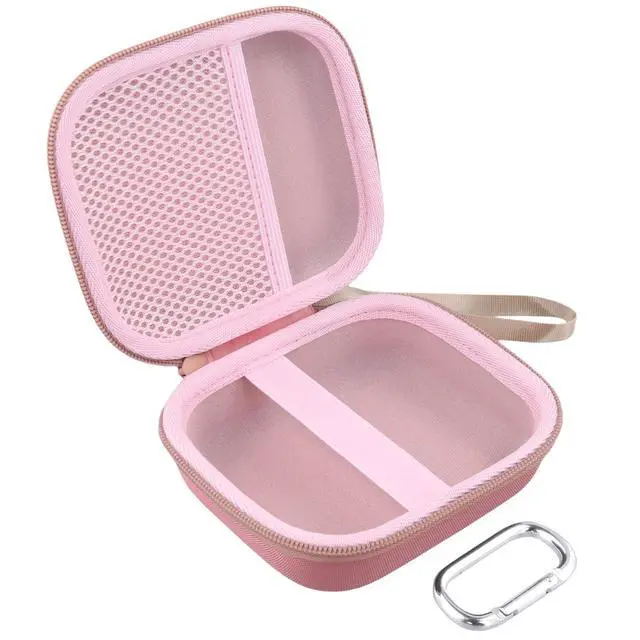 Alt view image 3 of 6 - for Anker Soundcore Boom Go 3i Bluetooth Speaker Hard Travel Case, Pink | Travel Protective Storage Bag with Mesh Pocket & Hand Strap, Shockproof EVA Shell and Soft Lining, Portable Bag Replacement