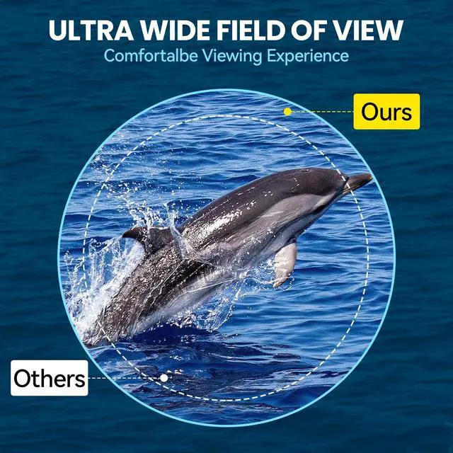 Alt view image 3 of 7 - Surge 10x42 Binoculars for Adults, High-Powered Waterproof Binoculars with Phone Adapter - HD Low Light Vision for Wildlife Hunting, Marine Watching, Safari & Outdoor Adventures