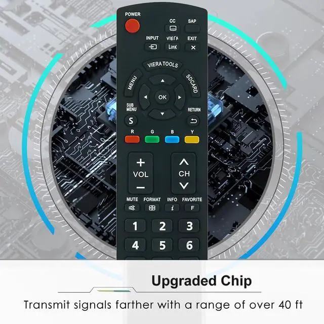 Alt view image 2 of 7 - Replacement Universal Remote Control for Panasonic Smart TV TC-32LX44S TC-50PX34 TC-60PS34 TC-L37U3 TC-60AS530U TC-L37U22 TC-42PX24 TC-P50C2 TC-L32C22 TC-32LX24 TC-L32U22 TC-L32X2 TC-L42U25 TC-P42C2