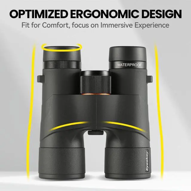 Alt view image 4 of 7 - Surge 10x42 Binoculars for Adults, High-Powered Waterproof Binoculars with Phone Adapter - HD Low Light Vision for Wildlife Hunting, Marine Watching, Safari & Outdoor Adventures