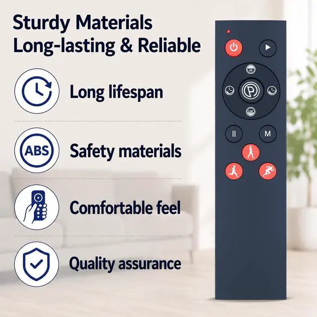Alt view image 3 of 6 - Replacement Remote for SoftGym/SpacEver/Taevno/TISSCARE Vibration Plate | for SoftGym RC-CFM-V71 RC-CFM-V111,SpacEver RC-CFM-V16, Taevno VSL4201, TISSCARE SZJ-BK01, DamKee V16, DERACY Vibration Plate