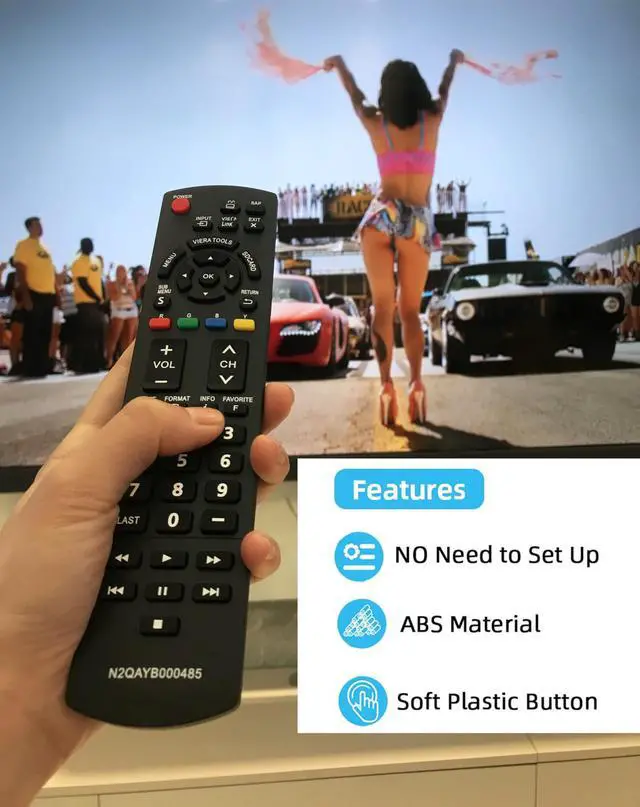 Alt view image 4 of 7 - Replacement Universal Remote Control for Panasonic Smart TV TC-32LX44S TC-50PX34 TC-60PS34 TC-L37U3 TC-60AS530U TC-L37U22 TC-42PX24 TC-P50C2 TC-L32C22 TC-32LX24 TC-L32U22 TC-L32X2 TC-L42U25 TC-P42C2