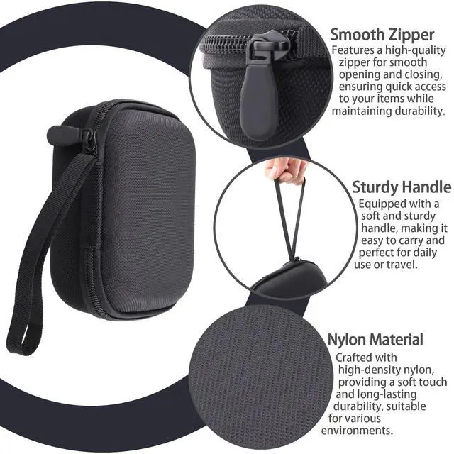 Alt view image 5 of 6 - for Anker Soundcore Boom Go 3i Bluetooth Speaker Hard Travel Case, Black | Travel Protective Storage Bag with Mesh Pocket & Hand Strap, Shockproof EVA Shell and Soft Lining, Portable Bag Replacement