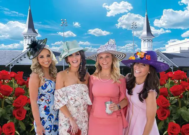 Alt view image 3 of 7 - Kentucky Derby Backdrop Rose Garden Racecourse Photography Background Run for The Roses Banner for Horse Racing Themed Celebratory Party Decorations Supplies (82x59 inch (7x5FT))