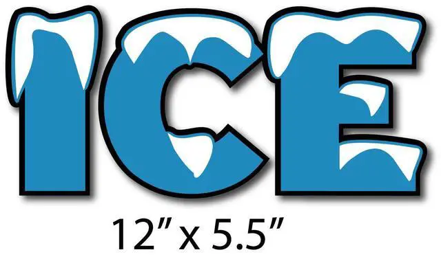 Alt view image 2 of 3 - Ice Decal Sticker for Gas Station Ice Box or Halloween Costume - Medium
