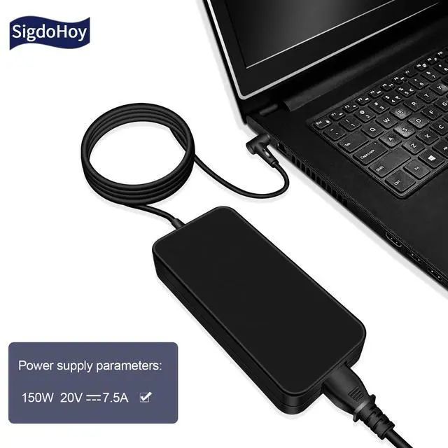 Alt view image 6 of 6 - 150W Tuf Gaming Laptop Charger for Asus Tuf A15 A17 F15 F17 Series, Zenbook Pro 14 Duo, Rog Strix G531/G731 Series Laptop ADP-150CH B