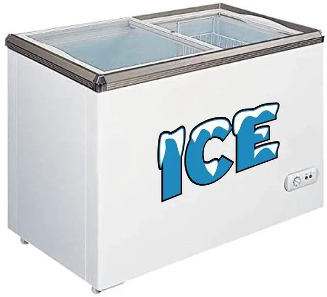 Alt view image 3 of 3 - Ice Decal Sticker for Gas Station Ice Box or Halloween Costume - Medium