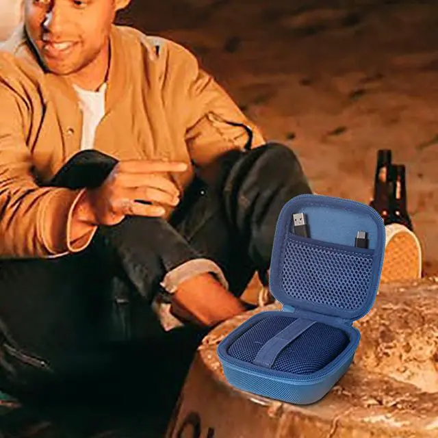 Alt view image 2 of 6 - Hard Case for Tribit StormBox Micro/StormBox Micro 2 Speaker, Blue | Hard shell construction, Water-resistant design, Impact-resistant design, Protective case only