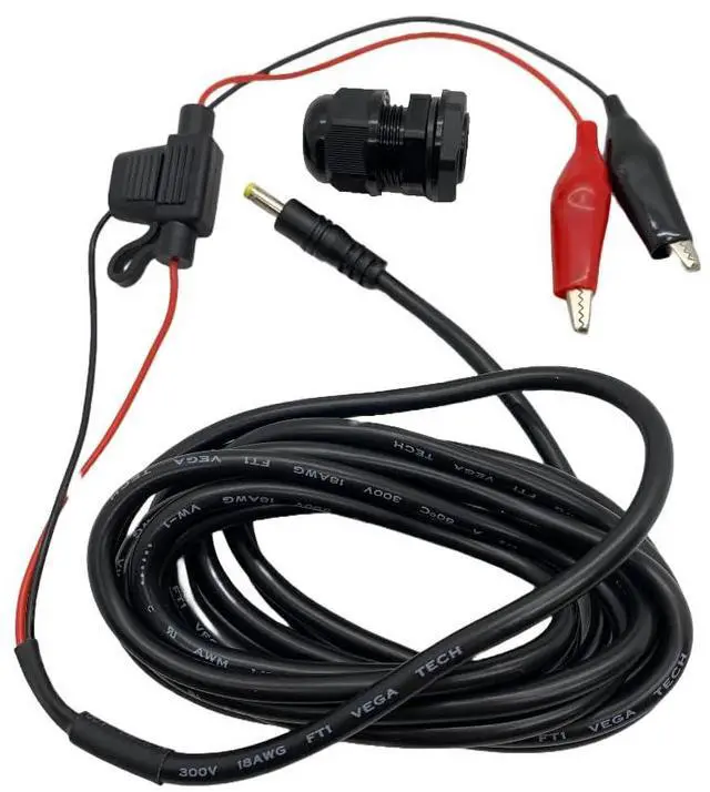 Main image of BareHill 12V Power Cable: Compatible to Tactacam Reveal X XB SK & WiseEye Trail Camera with Built-in 2Amp Fuse Cord Grip Included