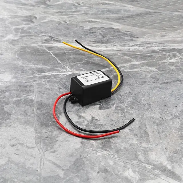 Alt view image 5 of 7 - 2Pcs 12V to 3V 3A Step-Down Power Supply Module Compatible with Car Power Over-Temperature Over-Current Short Circuit Protection 32x17mm Black
