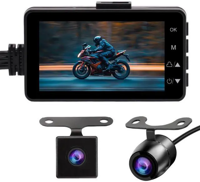 Main image of Motorcycle Recorder Camera,3 inch LCD 720P with 480P Dual-Track Front Rear Dual Action Camera Video for Recording Motorcycle View