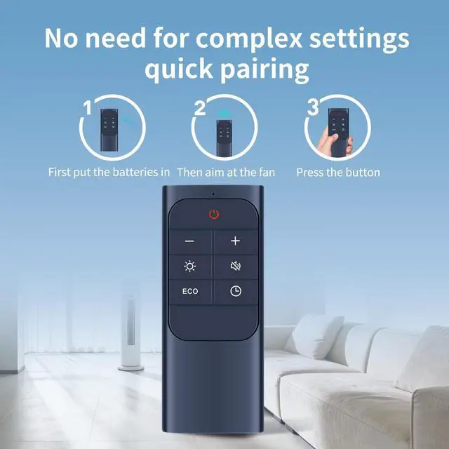 Alt view image 3 of 7 - Remote for Dreo DR-HSH010 Oil Filled Radiator Heaters | Easy pairing,Responsive control
