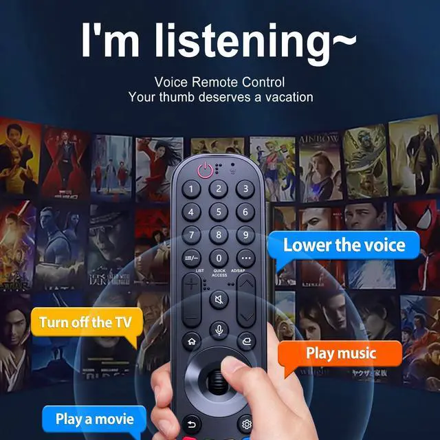 Alt view image 3 of 7 - MR23GA AKB76043102 Voice Remote Control Replacement Compatible with LG TV MR23GA AKB76043102 MR23GN AKB76043202-MR23GN OLED83C3PUA 86QNED80