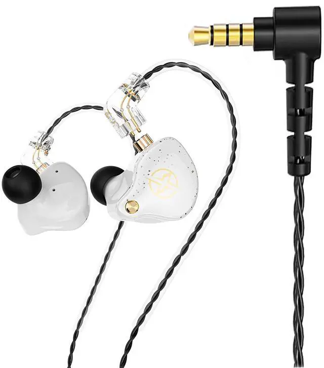 Main image of DX2 in Ear Monitor Earphones,Superior Sound Wired Earbuds with Dynamic Dual Driver,Professional Sound Isolating Earphones for Singers/Drummers/Musicians with C pin Connector(White,No Mic)