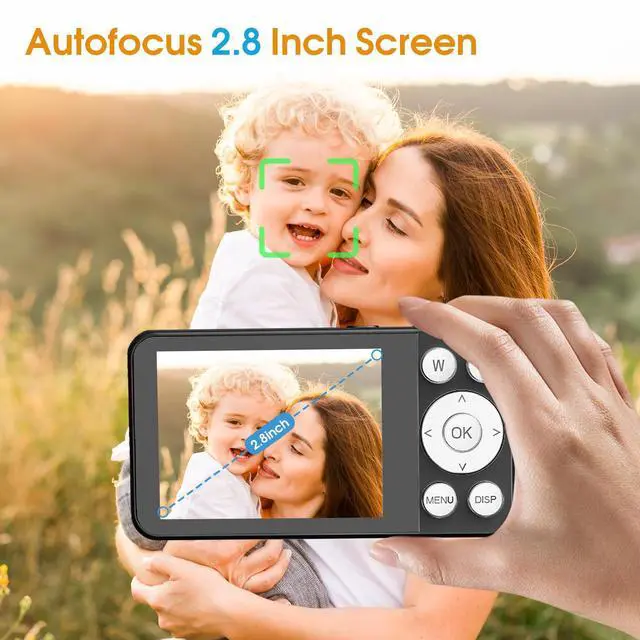 Alt view image 4 of 7 - 4K Digital Camera for Teens, FHD 64MP Digital Camera for Kids with 64GB SD Card, 18X Digital Zoom Cameras for Photography, Point and Shoot Video Camera for Kids, Black