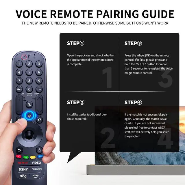 Alt view image 4 of 7 - MR23GA AKB76043102 Voice Remote Control Replacement Compatible with LG TV MR23GA AKB76043102 MR23GN AKB76043202-MR23GN OLED83C3PUA 86QNED80