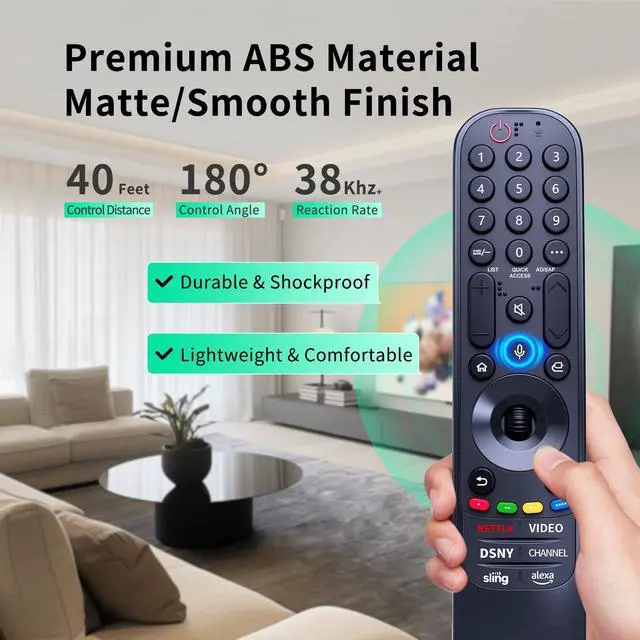 Alt view image 5 of 7 - MR23GA AKB76043102 Voice Remote Control Replacement Compatible with LG TV MR23GA AKB76043102 MR23GN AKB76043202-MR23GN OLED83C3PUA 86QNED80