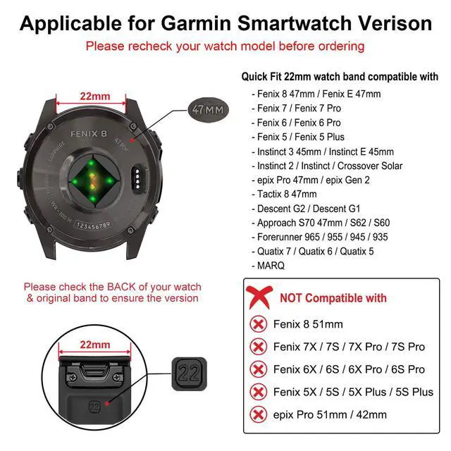 Alt view image 5 of 7 - Band for Fenix 8 47mm / E / 7/6 Pro / 5 Plus Men, 22mm Quick Fit Stainless Steel Strap Rugged Milanese Magnetic Bands for Garmin Instinct 3 45mm / Epix Pro (Gen 2) 47mm