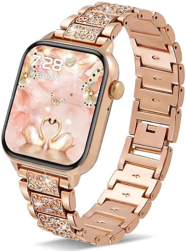Main image of Smart Watch for Women, Call Receive/Dial Smartwatch for Android iOS Phones, Waterproof Activity Fitness Tracker with Full Touch Color Screen Heart Rate Sleep Monitor Pedometer, Gifts for Women