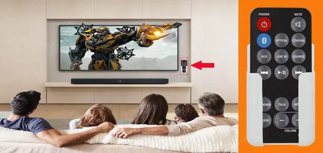 Alt view image 3 of 6 - Replacement Remote Control for iLive ITB259 ITB260B ITB190B REM-ITB259 ITB259B HD Soundbar Speaker