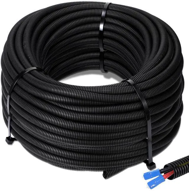 Main image of Split Wire Loom 1/4" X 200 Ft,Black Cable Sleeve | Flexible Slit Conduit Tubing for Automotive Wire Covering,Protective Sleeves for Cable, Anti-Chew Pet Proof,Heat-Resistant