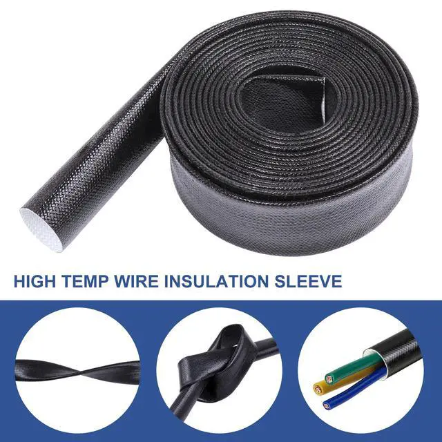 Alt view image 4 of 6 - Heat Resistant Silicone Fiberglass Wire Sleeve 3/8" ID-15Ft | Flexible Heat Shielding Heat Resistant 380 Fahrenheit for Protect Automotive Brake Pipes/Fuel Lines/Wire Harnesses/Cables
