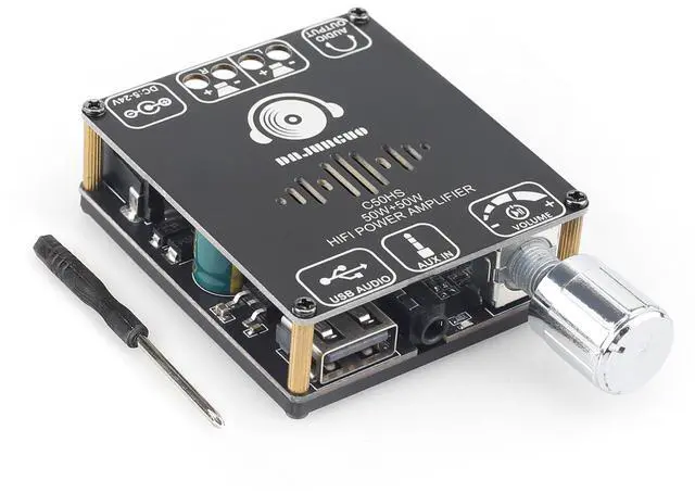Main image of C50HS Bluetooth Amplifier Board TPA3116D2 high Fidelity chip 12-24V DC Input, Supports USB Flash Memory, AUX, Bluetooth Multiple Input Modes