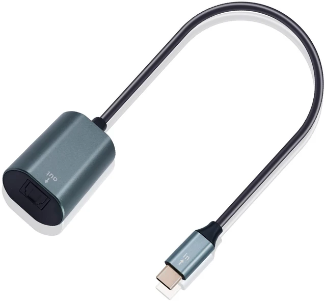 Main image of USB C to Toslink Optical Audio Adapter 20cm/7.87inch, USB C Male to Toslink Female Supports SPDIF Audio Output Suitable for Notebook Computers, Tablets, Mobile Phones