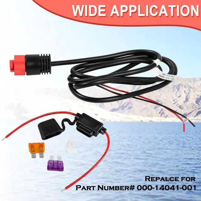 Alt view image 5 of 7 - 000-14041-001 Power Cord Cable Replacement,Compatiable with Lowrance HDS/Elite FS/Elite Ti2/Hook,3 Foot, 2-Wire Power Only